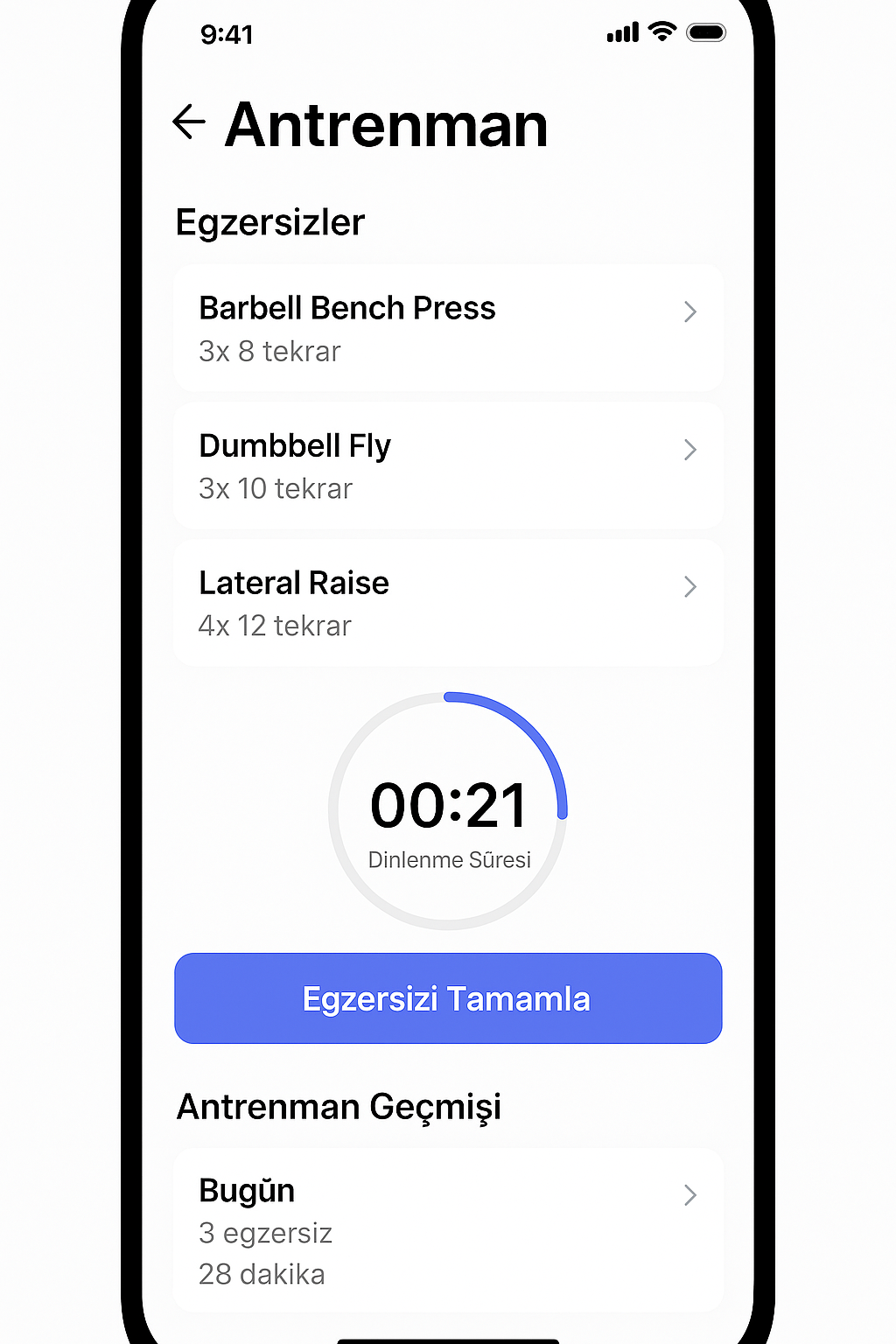 Kişisel Fitness Takip Uygulaması – Görsel 2