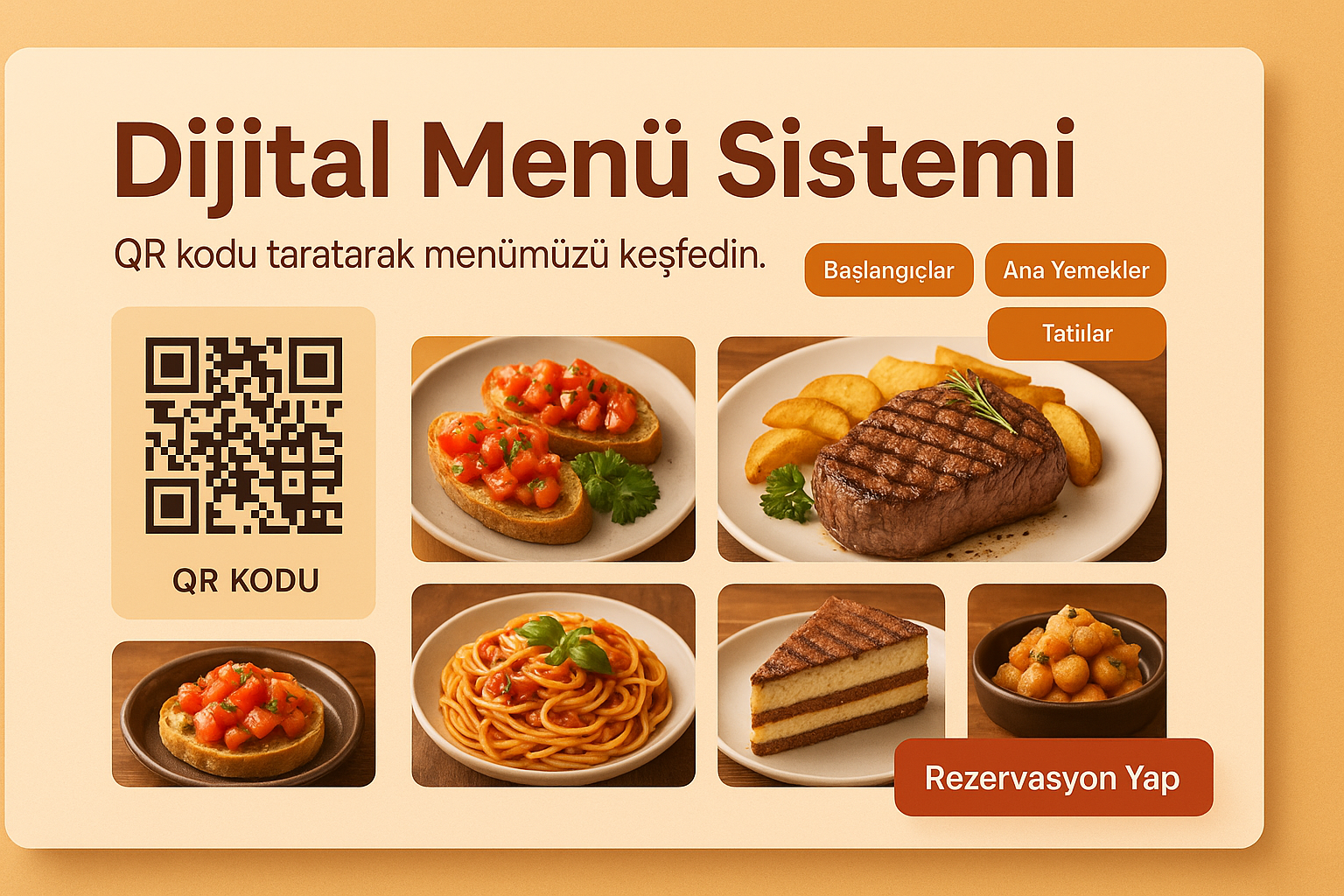 Dijital Menü & Rezervasyon Sistemi