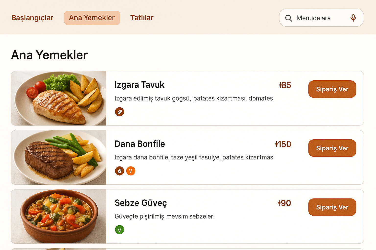 Dijital Menü & Rezervasyon Sistemi – Görsel 2